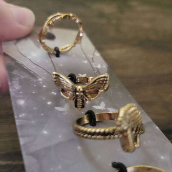 Floral Mushroom Nature 5 Pack Fasion Rins Hot Topic Size 7 NEW Fairy Magic - Picture 6 of 10